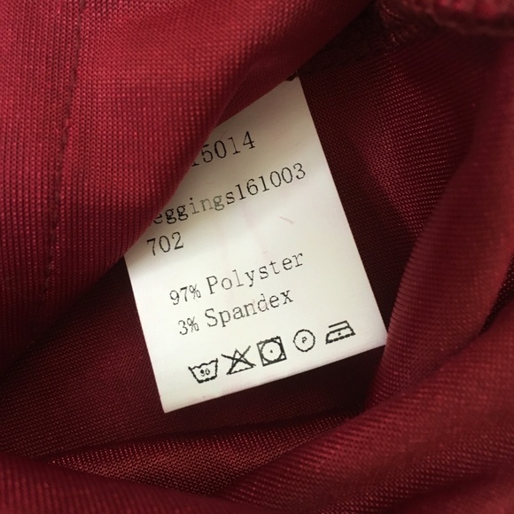 shein m red crushed velvet leggings holiday - Picture 4 of 5